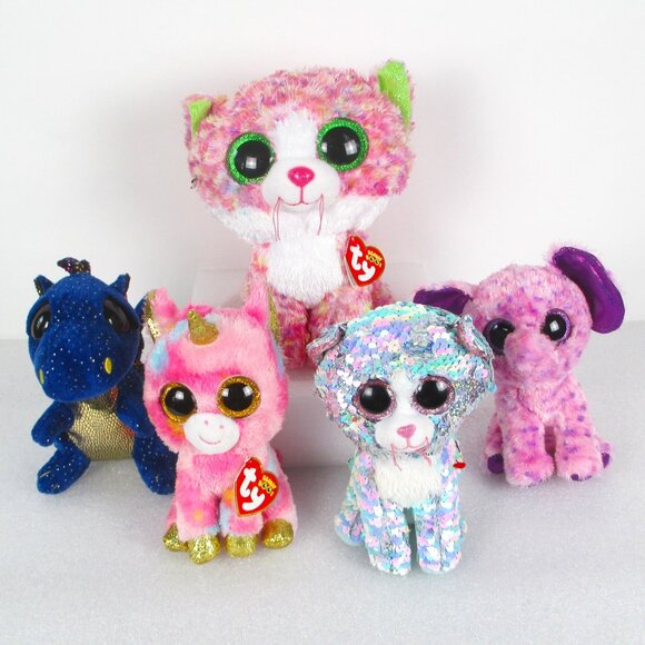 BUNDLE OF 5 TY BEANIE BABY BOOS - Picture 1 of 14